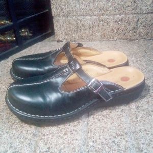 Clark's Shoes Mary Jane Slip On Clogs Unstructured